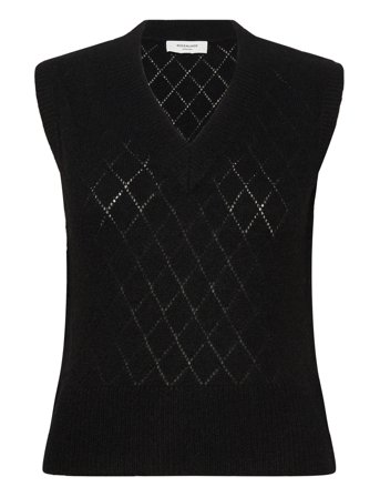 Rosemunde Rwaida Alpaca Sl V-Neck Vest - Black - XS