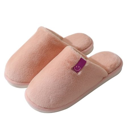 Ensfarvede hjemmesko i bomuld til voksne, skridsikre, slidstærke og lydløse