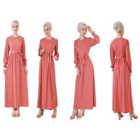 MT Vaatteet - Vaaleanpunainen Pitkä Mekko 38