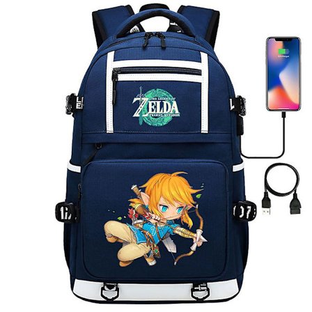 Zelda-Link Print Ryggsekk for Tenåringer og Studenter - Skolesekk, Boksekk for Menn og Kvinner