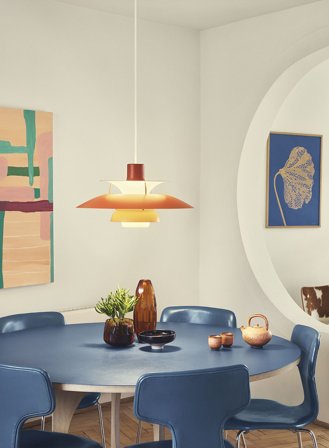 PH 5 taklampe Ø50 - oransje nyanser
