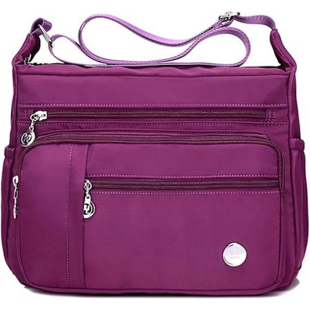 Dameveske med flere lommer, skulderveske for kvinner