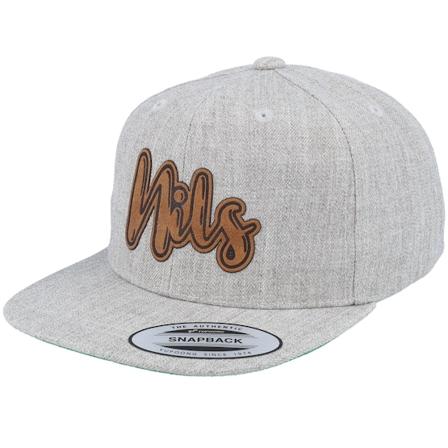 Kiddo Cap - Grau snapback Cap - Kids Nils Engraved Patch Heather Grey Snapback @ Hatstore