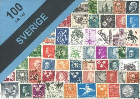 Sverige - 100 forskellige frimærker.