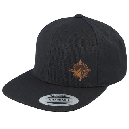Wild Spirit - Black snapback Czapka Z Daszkiem - Windrose Mountain Brown Patch Black Snapback @ Hatstore