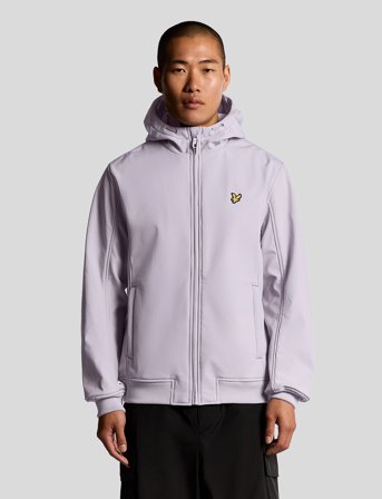 Lyle & Scott Fleece Back Softshell Jacket - White - XXL