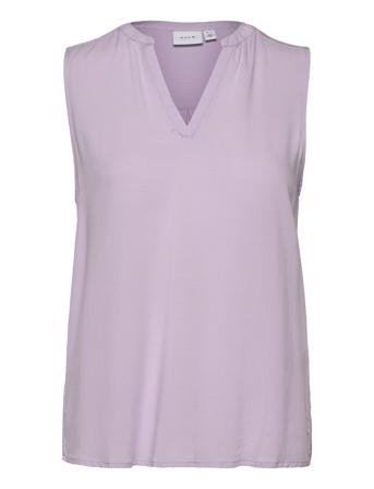 Viroma V-Neck S/L Top/Su - Purple Vila