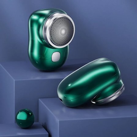 minirakapparat bärbar elektrisk rakapparat, bärbar fickrakapparat, tvättbar elektrisk rakapparat grön