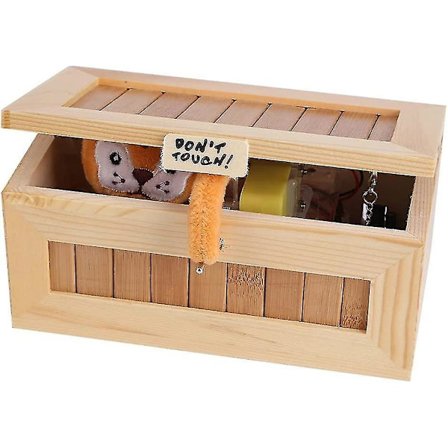 Træ USB Elektronisk Æske Sjov Interaktiv Afstressende Legetøj Rør Ikke Legetøj