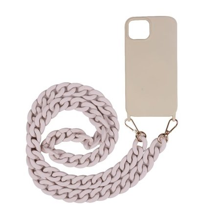 Matkapuhelimen kotelo kantohihnalla iPhone 15 - Beige