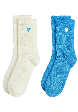 Mini Rodini Pointelle 2-Pack Strumpor Unisex Flerfärgad 28/31