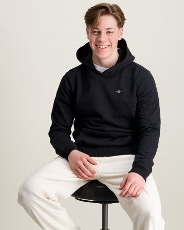 GANT Shield Hoodie Svart Huvtröjor/Hoodies Kille - Kids Brand Store