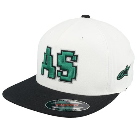 Alpinestars - Franchise White/Black Fitted Flexfit Flexfit White Cap - @ Hatstore