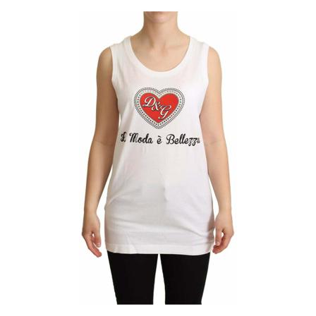 Dolce & Gabbana Sleeveless Tops Hvid, Dame, Størrelse: 2XS