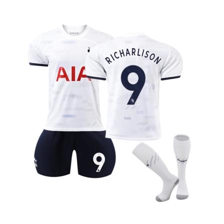 2023/24 Tottenham Hemma #9 Richardlison Fotbollströja Set S(165-170CM)