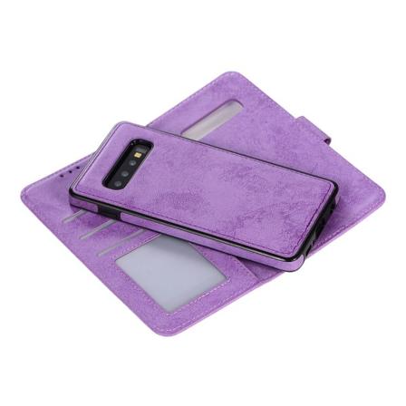 Leman Etui med Dobbelfunksjon - Samsung Galaxy S10+ Lila
