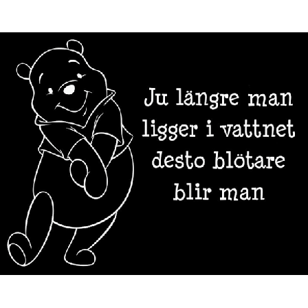 Väggdekor/Väggord - Ju längre man...Nalle Puh