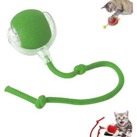 Legetøj til katte og hunde, Interaktivt kattelegetøj, Interaktiv hund Smart boldlegetøj - Bold der bevæger sig - Auto-rullende