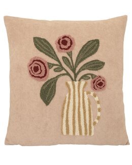 Putetrekk Harriet med broderte blomster 1-pk Rosa