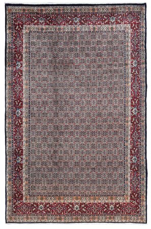 Annodato A Mano Moud Tappeto 202X315 Di Lana Rosso Scuro/Nero