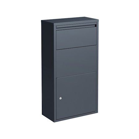 Seinä- ja lattiakiinnitteinen postilaatikko, lukittava teräsrakenne