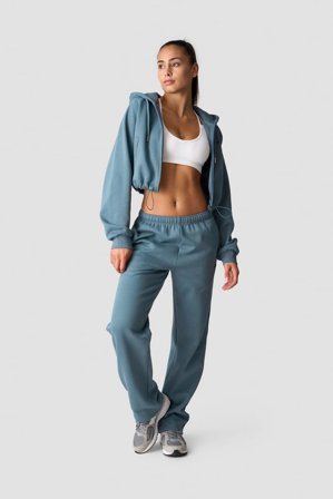 ICANIWILL - Everyday Cropped Hoodie Zip Wmn Steel Blue - Dames - sportkleding van ICIW