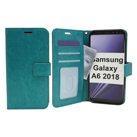 Crazy Horse Wallet Samsung Galaxy A6 2018 (a600fn/ds) Turkos