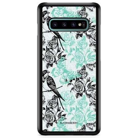 Bjornberry Skal Samsung Galaxy S10 - Fåglar & Rosor
