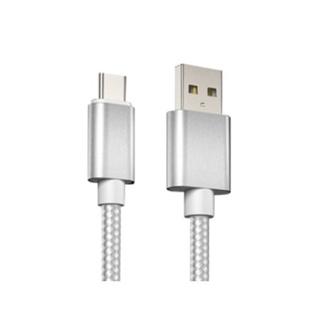 Nopea latauskaapeli, vakaa ulostulo, hapettumisen esto, 8-nastainen Micro USB Type-C, kompakti latauskaapeli älypuhelimille - hopea