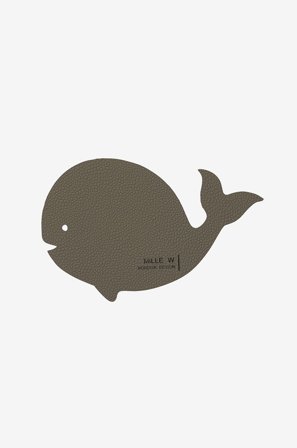 MiLLE W NORDISK DESIGN - Glasunderkop børn hval 4-pak - Grå - Børneservice & tilbehør - Fra Homeroom