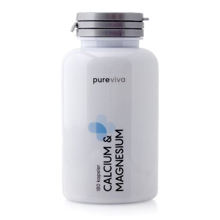 Pureviva Calcium & Magnesium 180 kaps., Helse & Madvarer, Mineraler, Magnesium