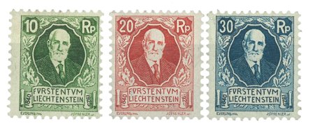 Liechtenstein 1925 - MICHEL 72/74 - Ubrugt