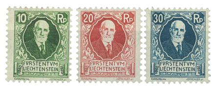 Liechtenstein 1925 - MICHEL 72/74 - Ubrugt