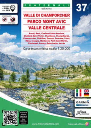 Carta n. 37. Valle di Champorcher, Parco Mont Avic, Valle Centrale