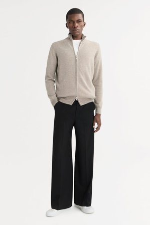 Soft Goat - Men's Full Zip - Kashmirtröja herr - XXL - Greige