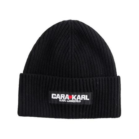 Karl Lagerfeld, Beanie Zwart, Dames, Maat:ONE Size