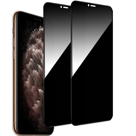 2-Pack iPhone Xs Max / 11 Pro Max Sekretessskärmskydd - Härdat Glas, Anti-Spy, Privacy Skärmskydd
