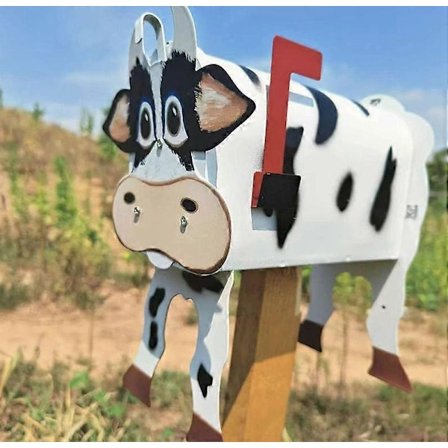 Hesteformet Postkasse, Personlig Vejrbestandig Heste Ko Kylling Form Udendørs Have Postkasse Ornament til Gård Dyreelsker Ko