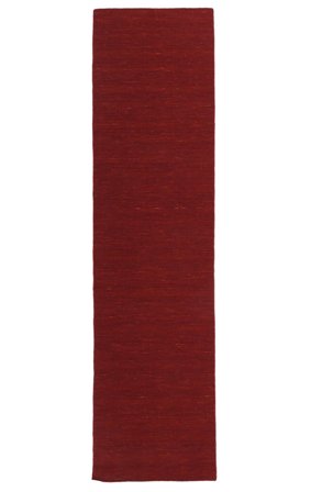 Alfombra De Lana Lisa Handloom Flat Rojo Oscuro Pequeño