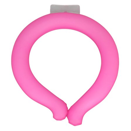 Genanvendelig køletube til nakken - håndfri varmeafledning - bærbare køleomslag til nakken til sommerkontoret - 23 frysepunkter - M-størrelse - pink