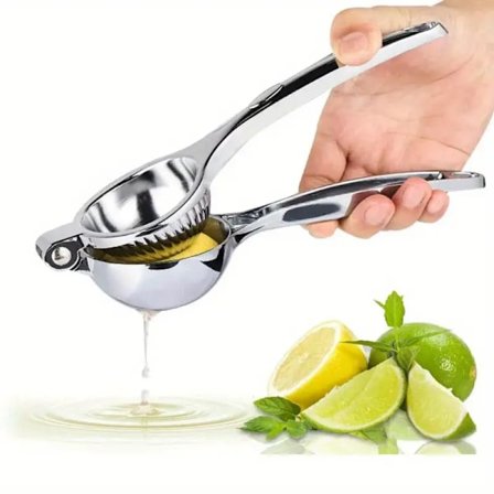 Manuel citronpresser i rustfrit stål - Letanvendelig citruspresser til frisk appelsin- og citronsaft, essentiel citronpresser til køkkenet