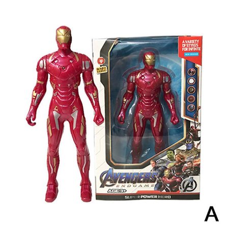 Plastikfigurer Modell Ironman Man Superhelt Glow Figur Leke Gaver Til Gutter[GL]