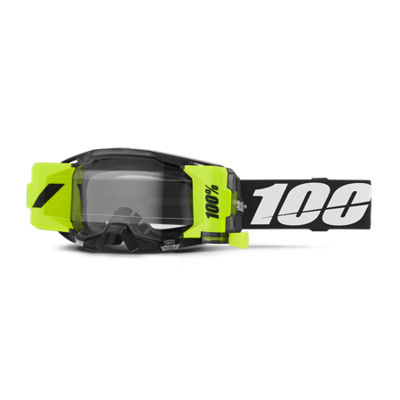 Masque Cross 100% ARmatic Forecast -Écran Transparent Noir