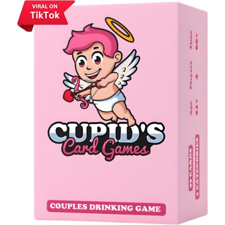 Cupid Kortspill - Et drikkespill kun for voksne par. Perfekt for datekvelder og gaveideer til Valentinsdagen.