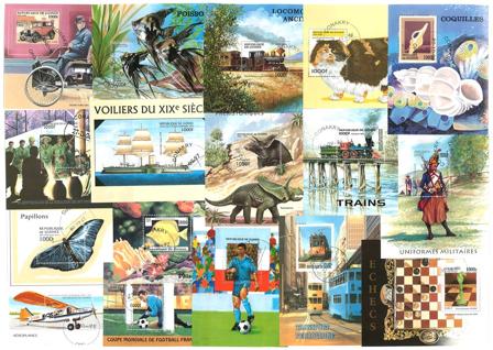 Guinea - 50 forskellige miniark - Stemplet