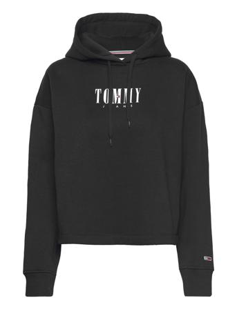 Tjw Rlxd Essential Logo 2 Hoodie Hettegenser Genser Svart Tommy Jeans