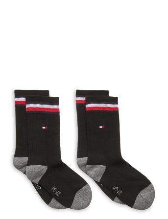 Th Kids Iconic Sports Sock 2P Socks & Tights Socks Svart Tommy Hilfiger