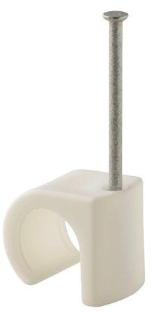 Castor Plastklips rund C14-20 hvit 15pk