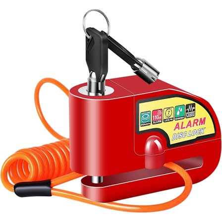 Motorcykel Alarm Skivebremse Lås, Motorcykel Låse Anti Tyveri Sikkerhed Hjul Skive Lås Vandafvisende 110dB Alarm Lyd