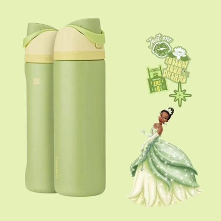 Owala Kop Bærbar 24OZ Owala Kop Dobbeltlags vakuumisoleret kop med højkvalitets sugerørskop Prinsesse Anna